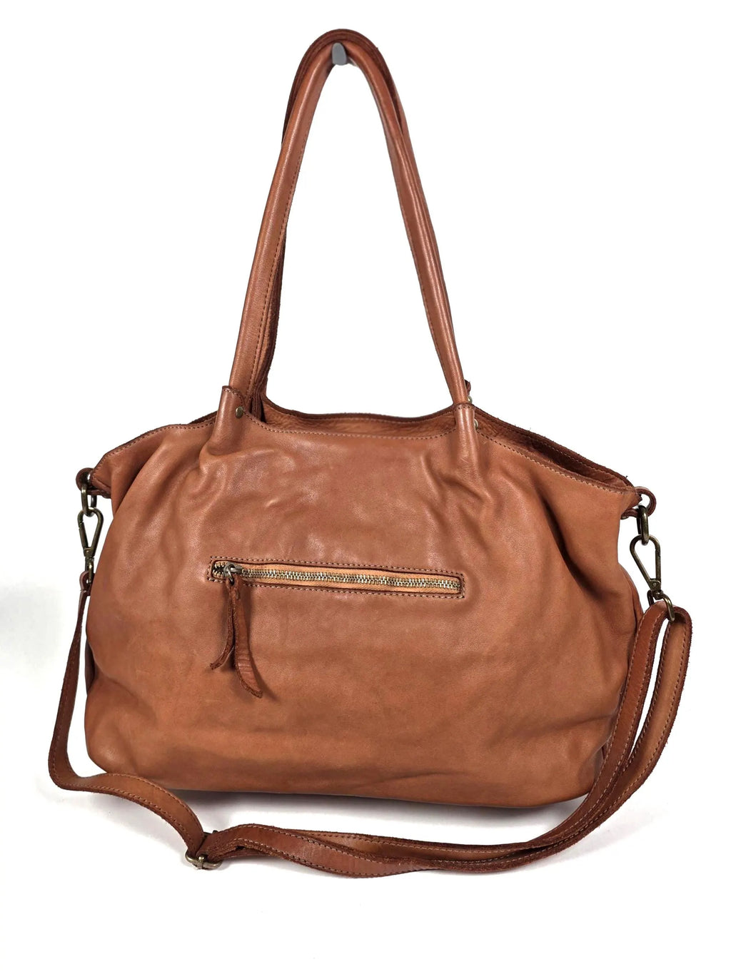 Große Handtasche cognac