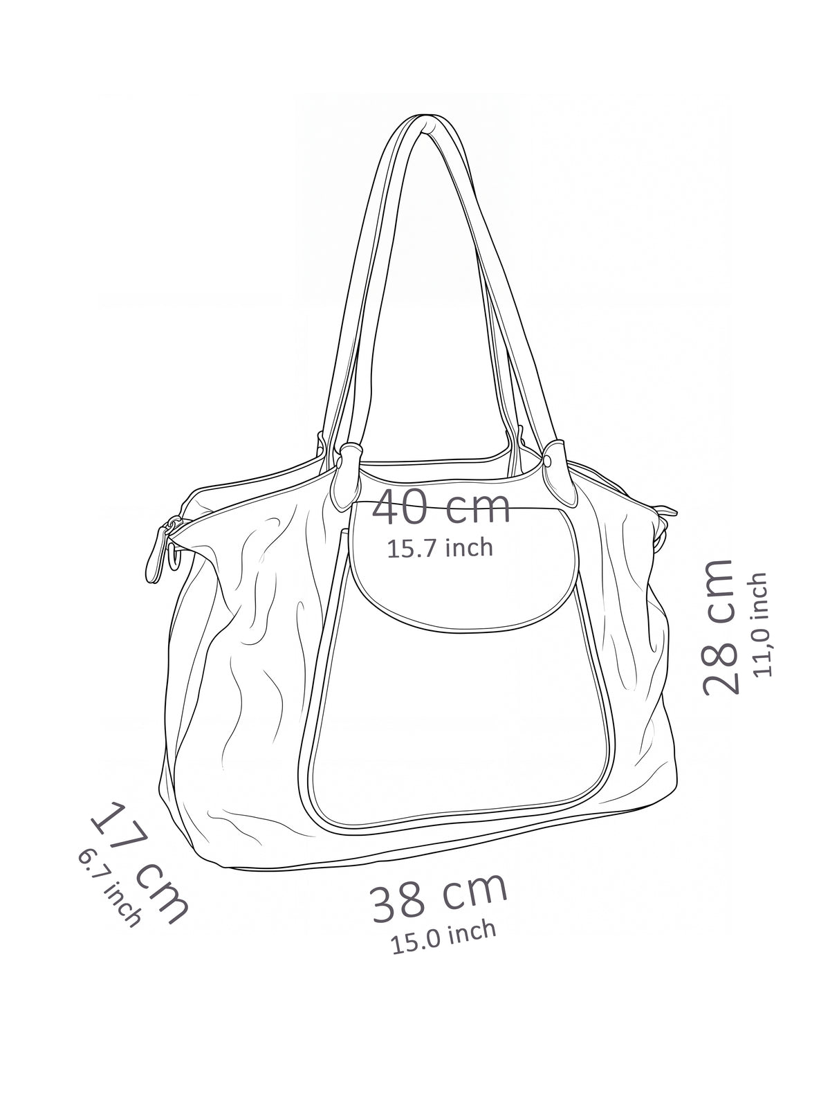 Große Handtasche espresso