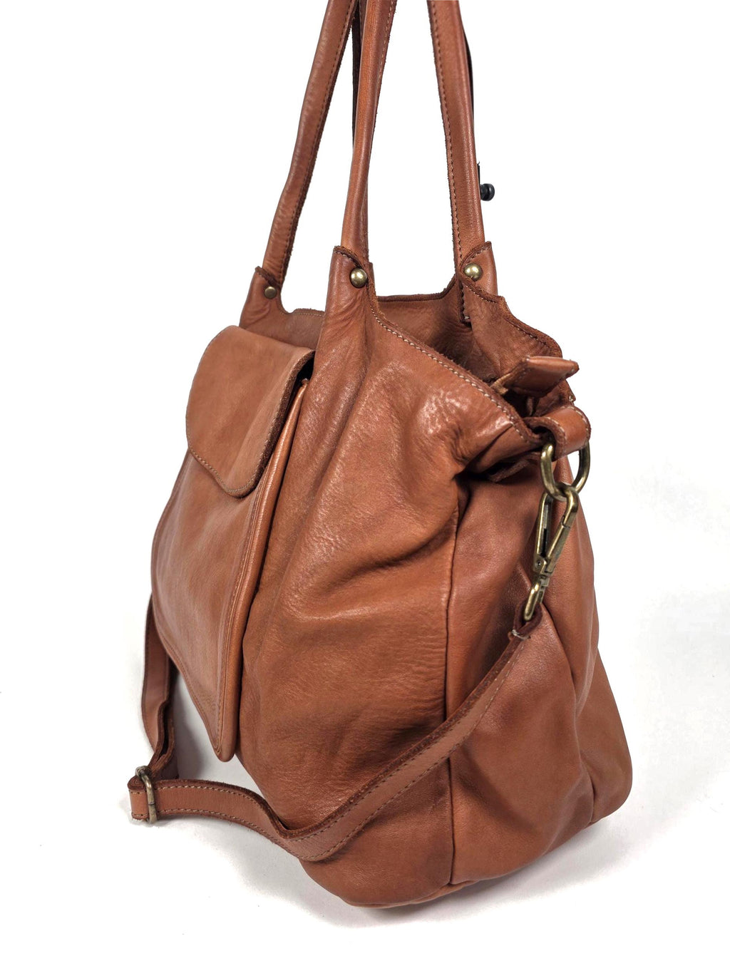 Große Handtasche cognac