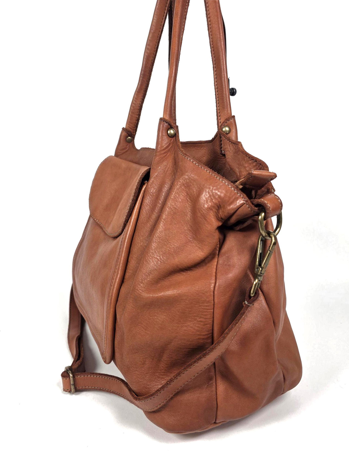 Große Handtasche cognac