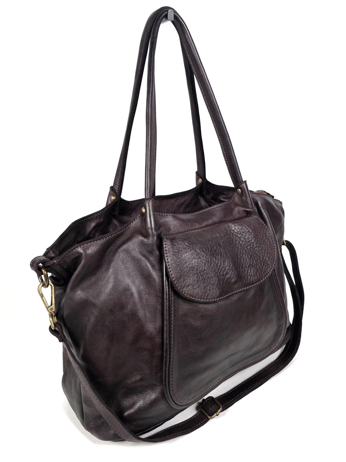 Große Handtasche espresso