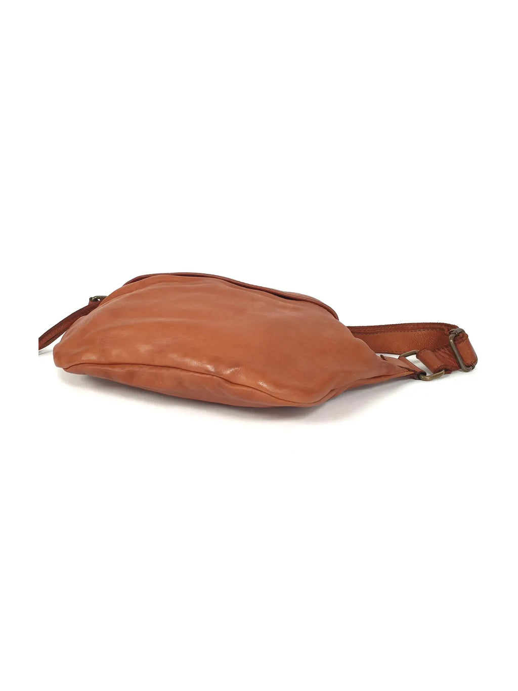 Leder-Bauchtasche cognac