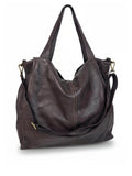 Leder-Tragetasche espresso