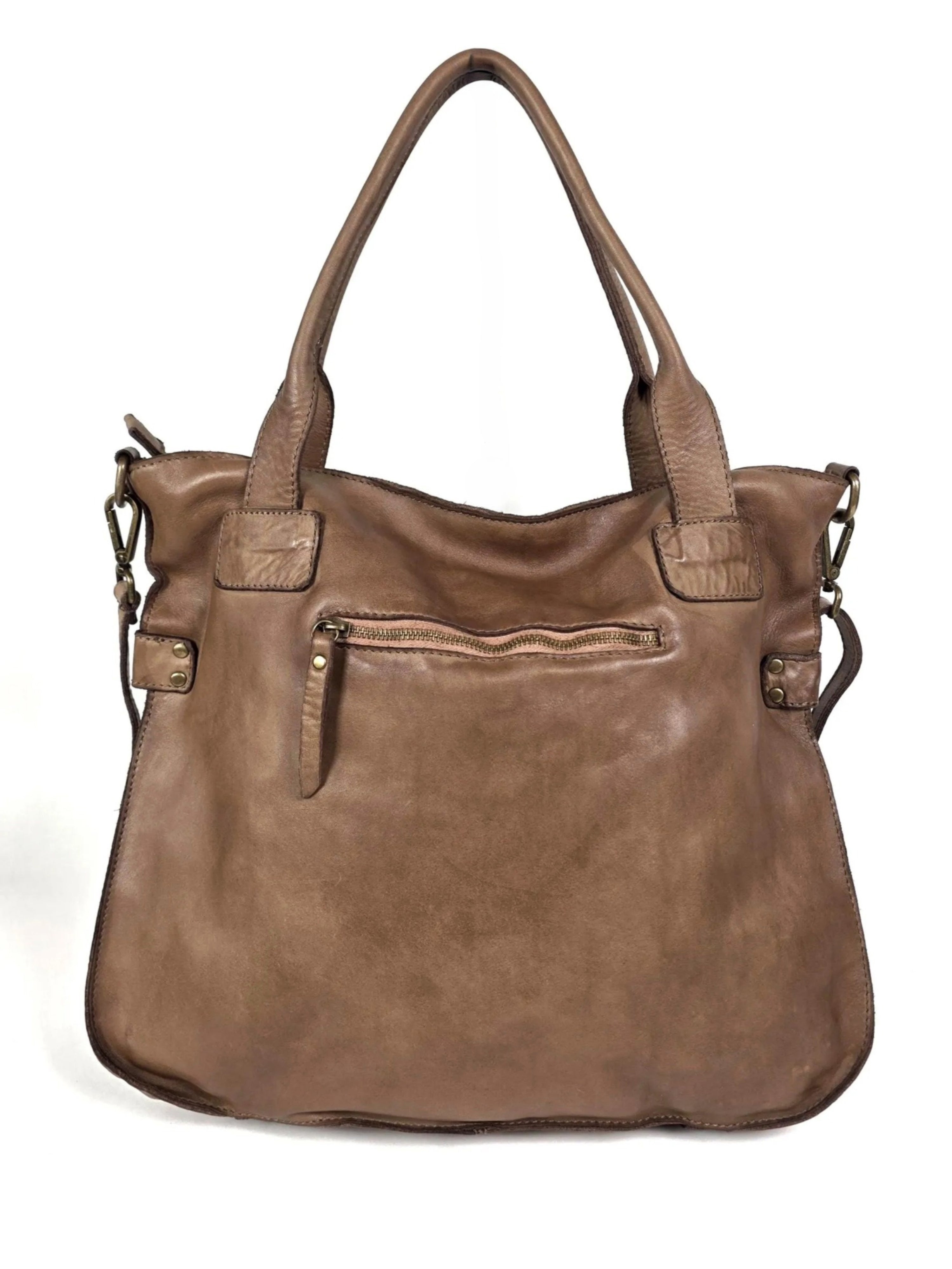 Leder-Shopper mit Fronttasche (Kopie)