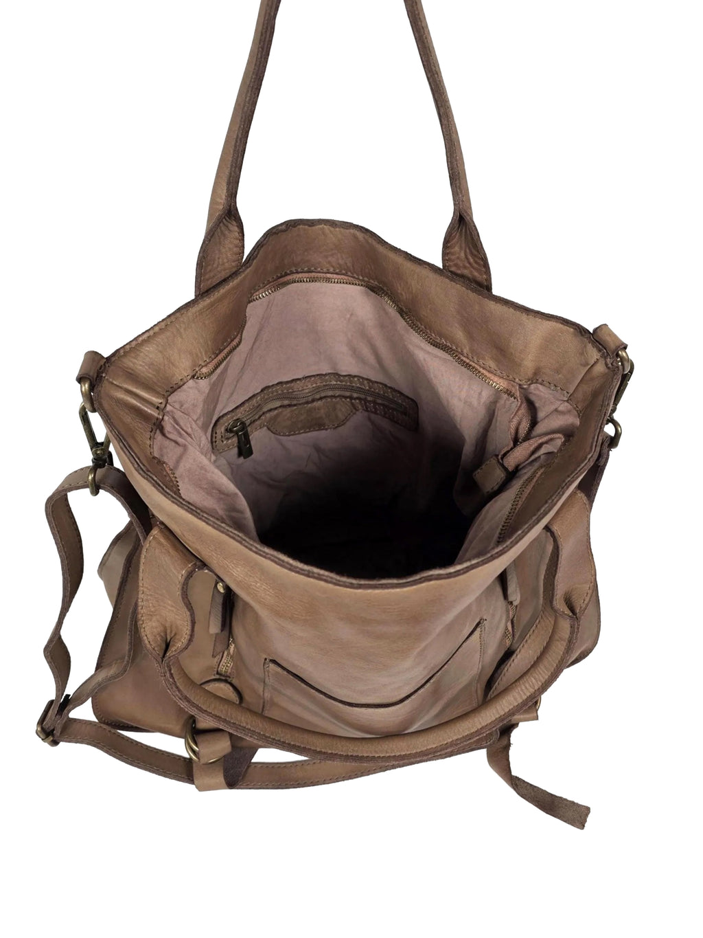 Leder-Shopper mit Fronttasche (Kopie)