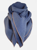 Musselintuch jeansblau melange