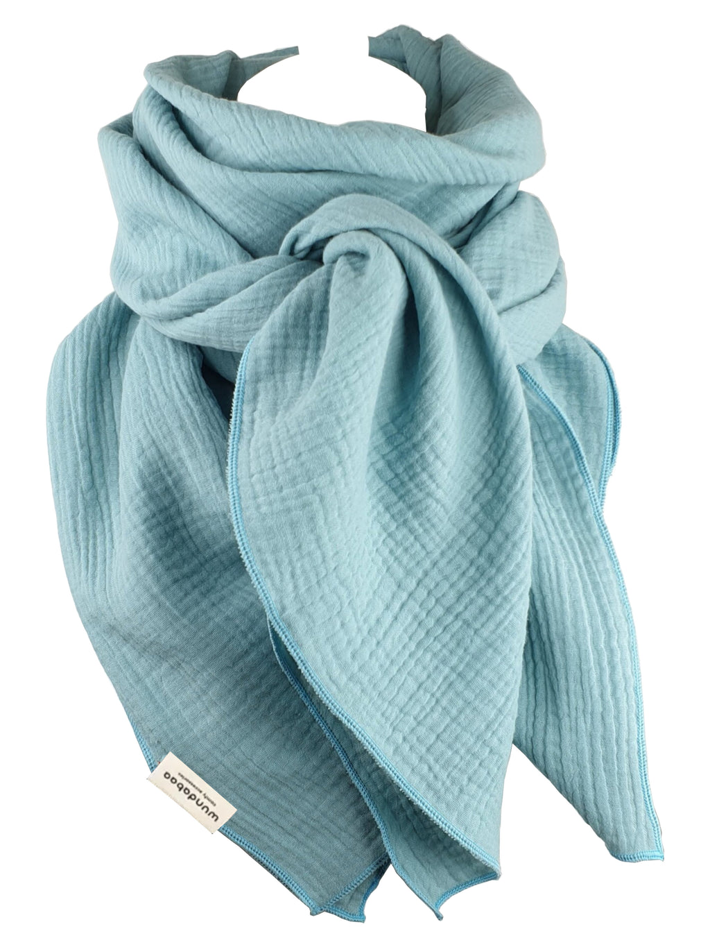 Musselintuch in blau