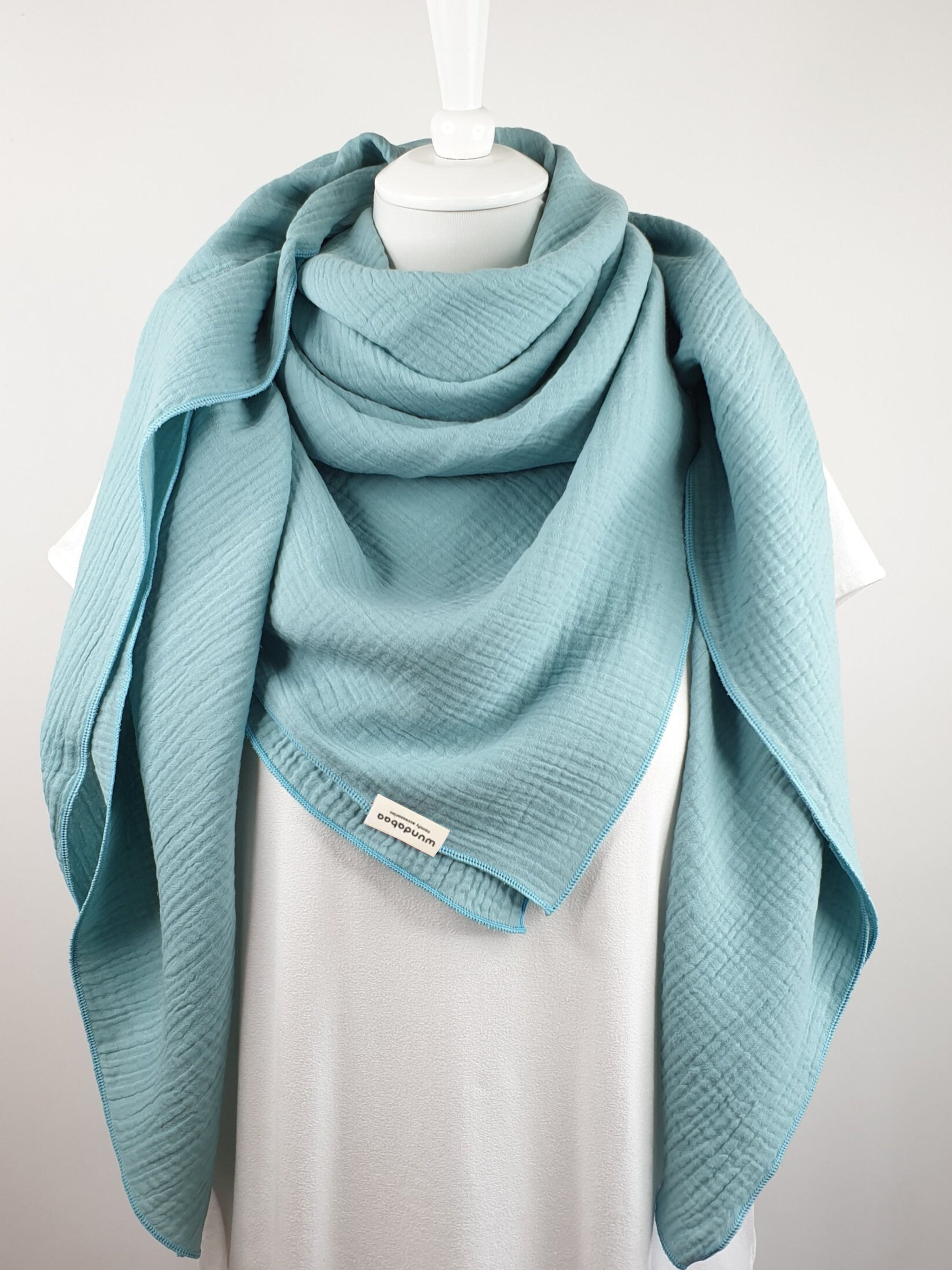 Musselintuch in blau