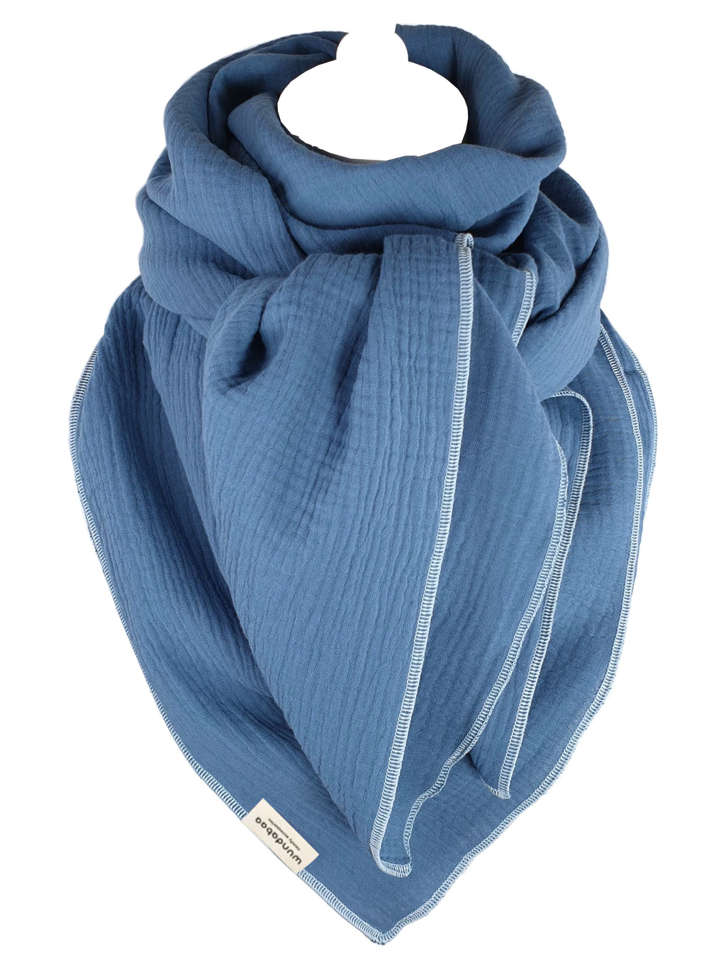 Musselintuch in blau