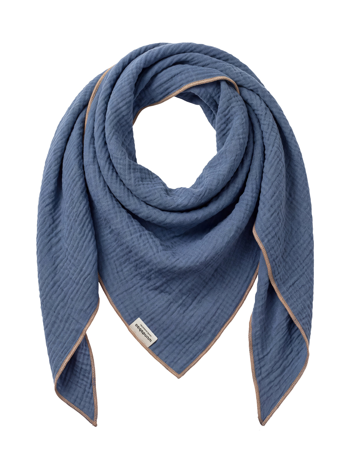 Musselintuch jeansblau melange