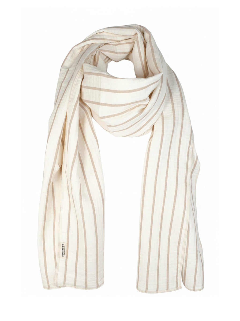 Musselinschal mit Streifen blau