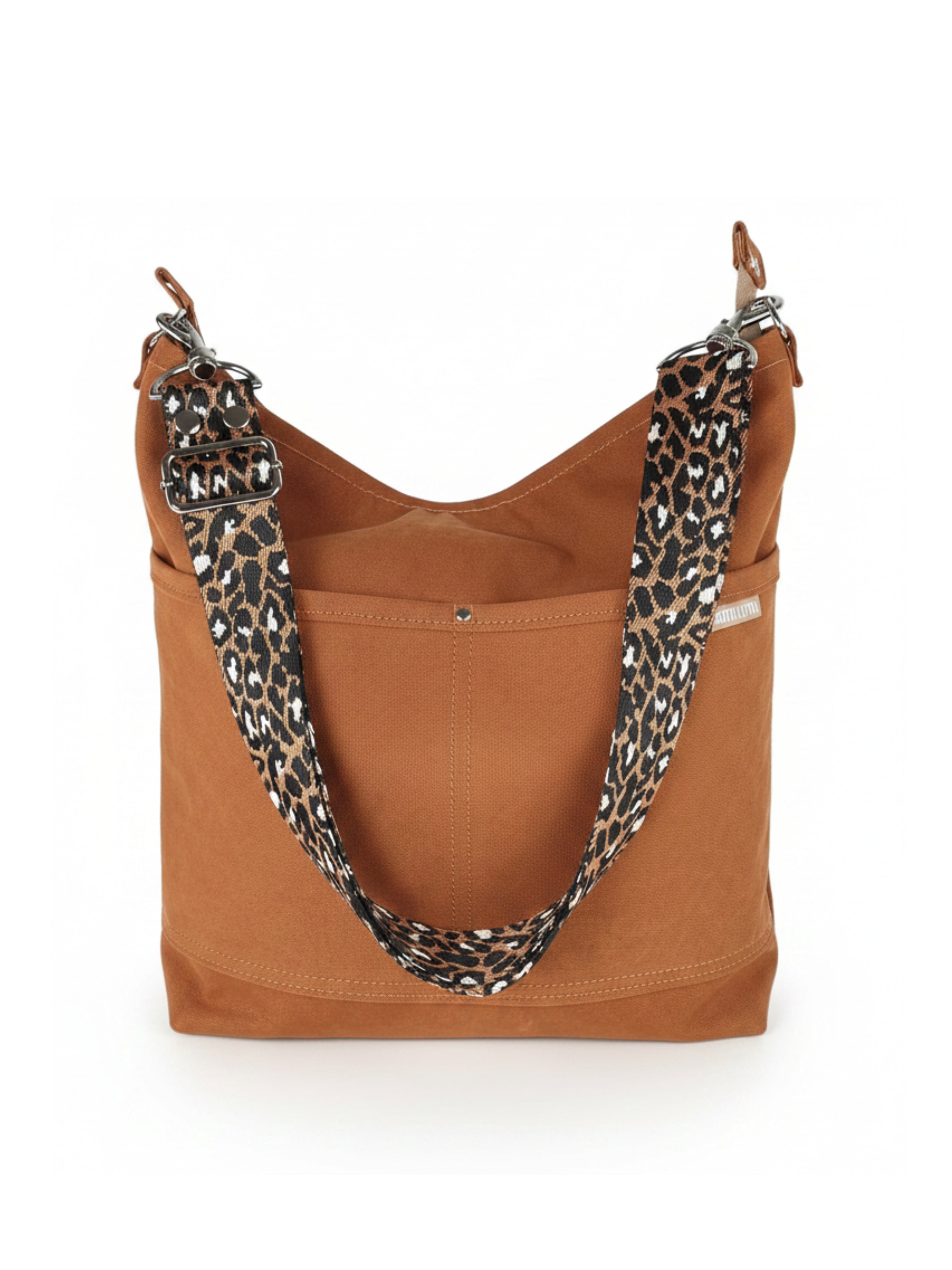 Canvas Hobo cognac