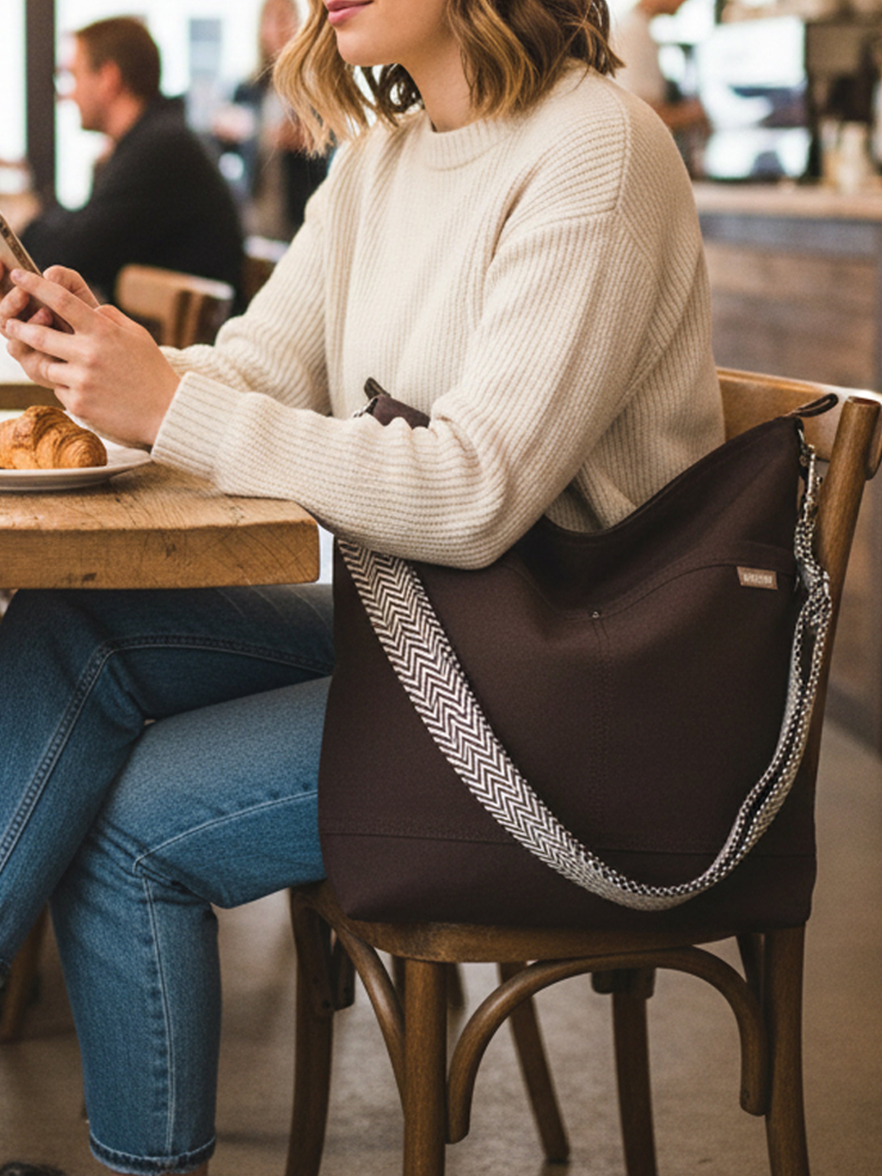 Canvas Hobo dunkelbraun