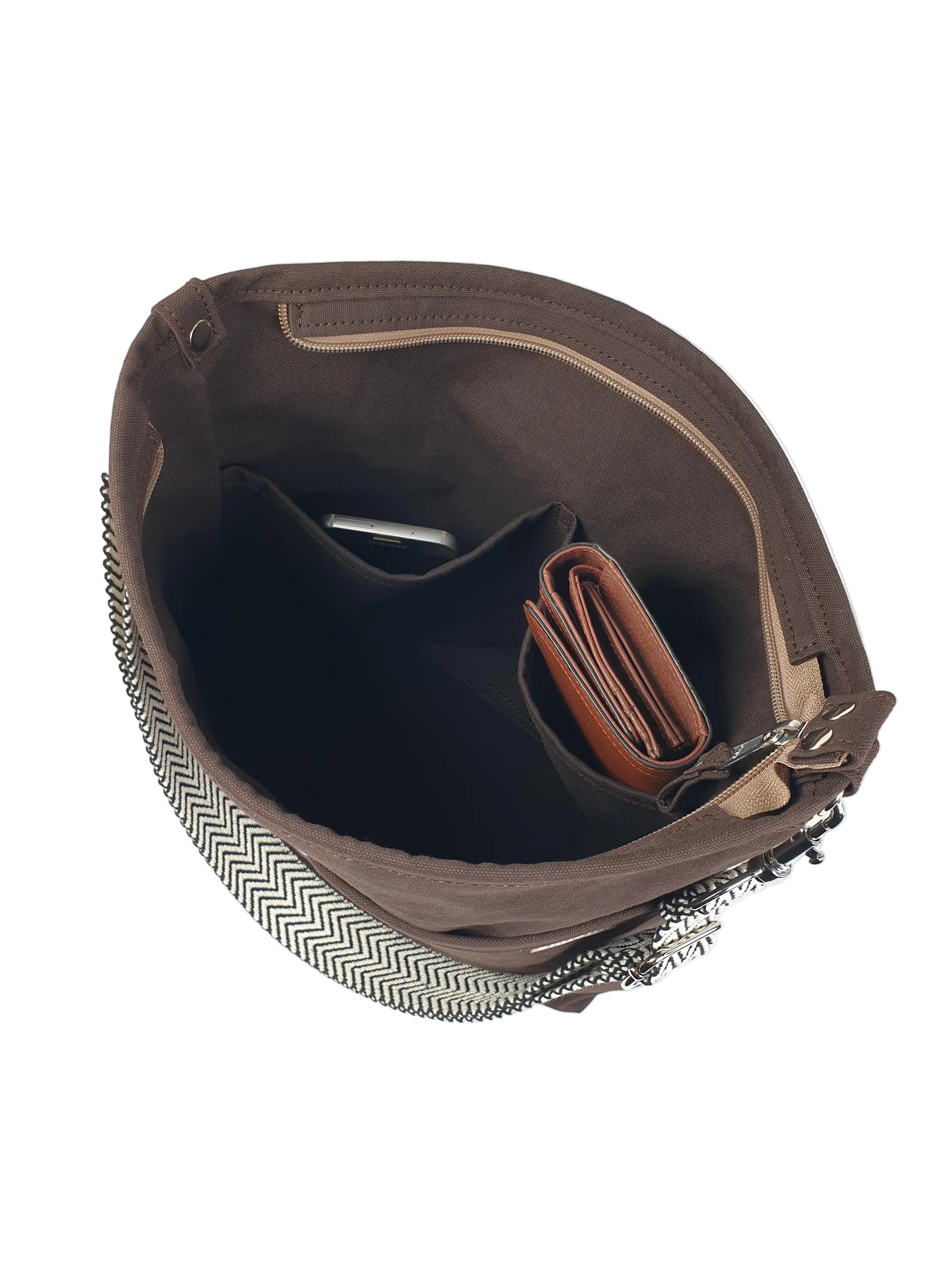 Canvas Hobo dunkelbraun