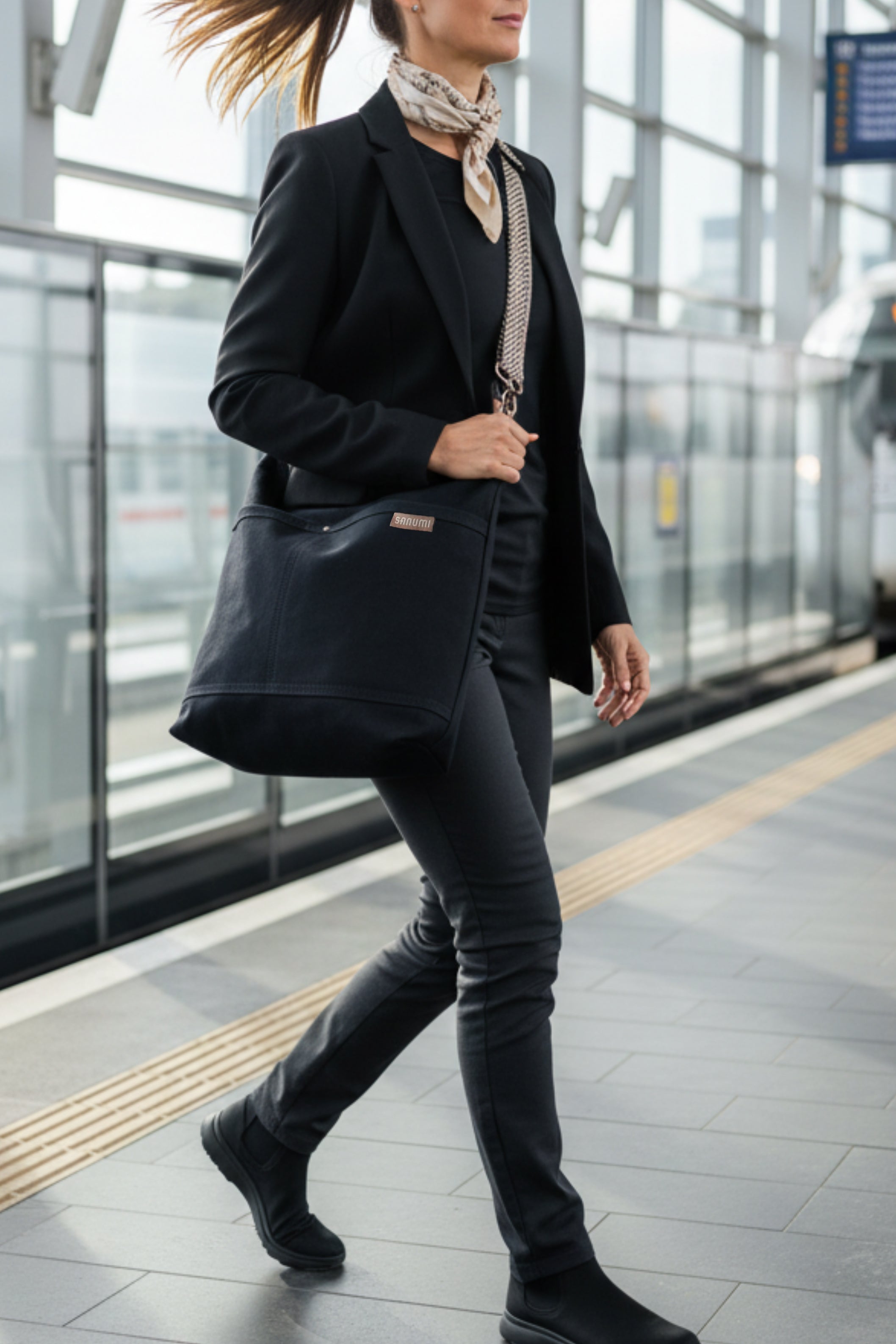 Canvas Hobo schwarz