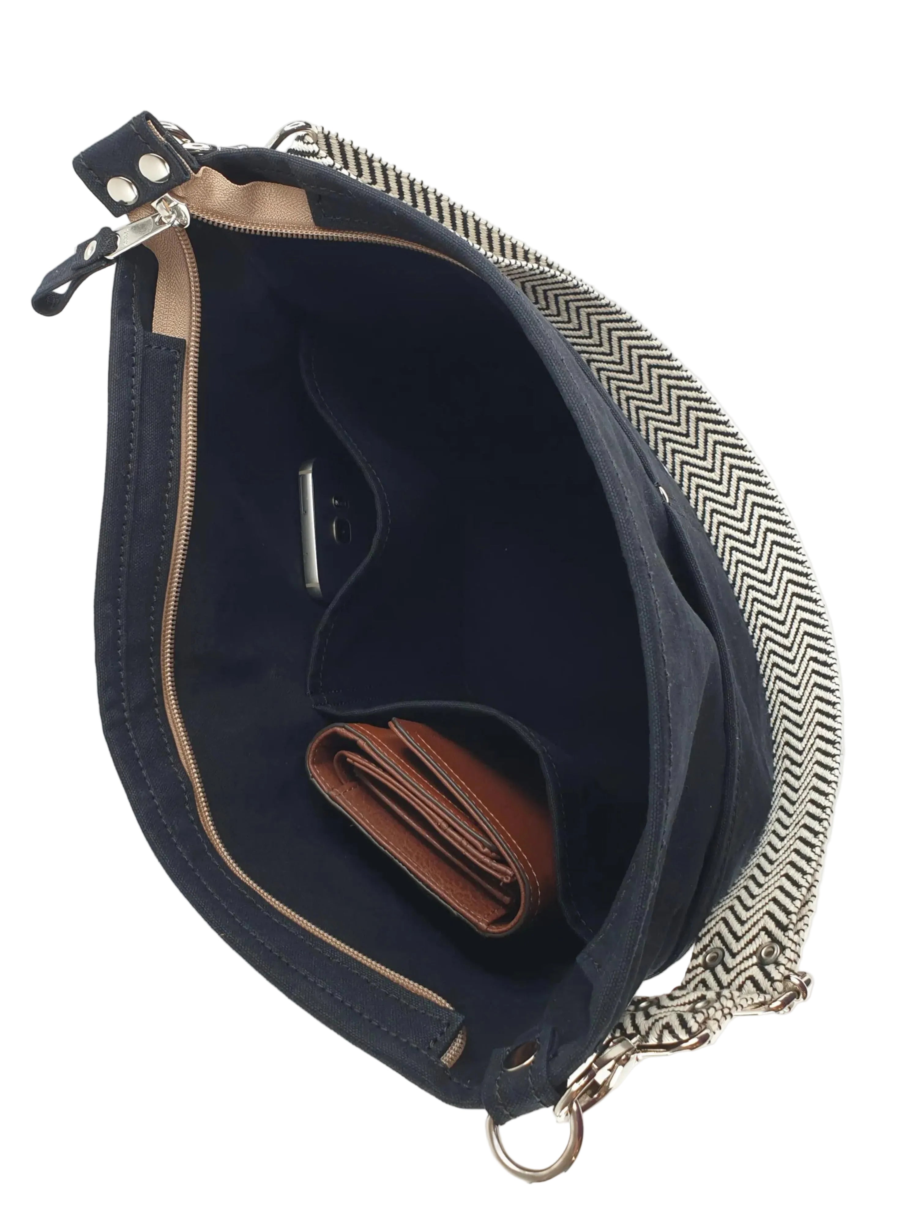 Canvas Hobo schwarz
